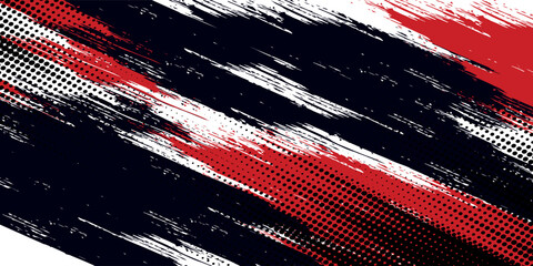 Gaming esport background striking stripes electric banner vector illustration design red black grunge brush wing comic pattern modern abstract concept livery stripes decal paint splash splatter © Ribut