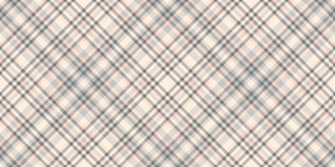 Plakat Traditional tartan plaid pattern with a woven fabric texture and clear check layout. Light and gray tones create a seamless textile surface with classic fabric heritage for fabric prints.