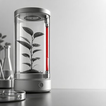 Calm plant science in a modern lab growth chamber