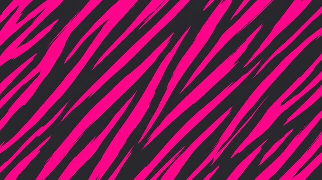 Bright pink and black zebra animal print pattern