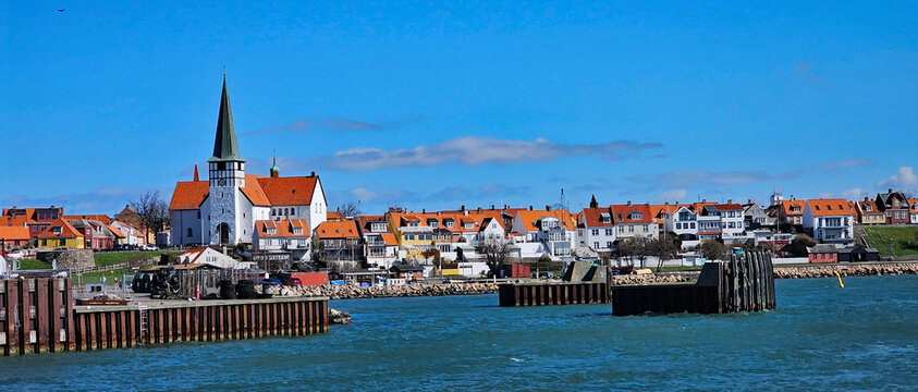 Wonderful views of the town of Rone on Bornholm, including panoramic shots and close-ups, taken on a beautiful day