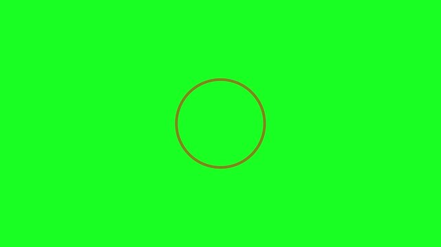 Animated red circle outline on green screen. Great for highlighting text, focusing attention, or creating dynamic visual targets