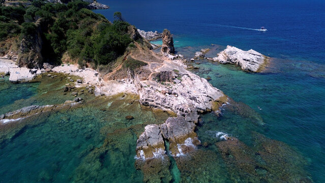 Bataria Beach (often spelled Bataria or Battaria) is a highly praised pebble beach located in Kassiopi on the northeastern coast of the island of Corfu, Greece