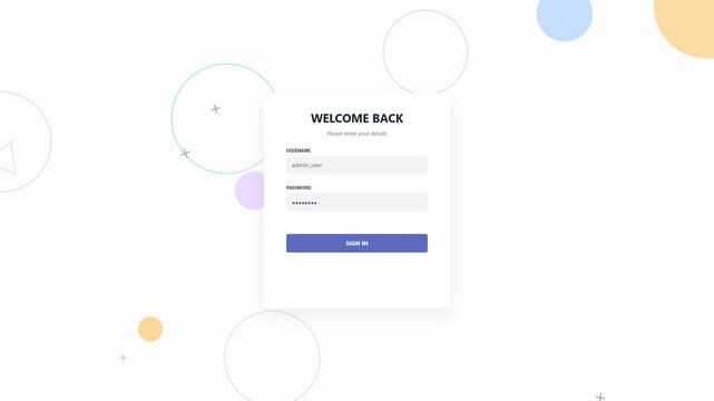 Welcome back login interface form UI design