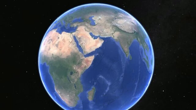 Video of rotating Earth in space.
Maldives islands in ocean on planet Earth.
Geographical map of world.