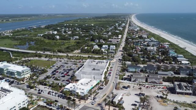 Vilano Beach 2026 Summer static drone view