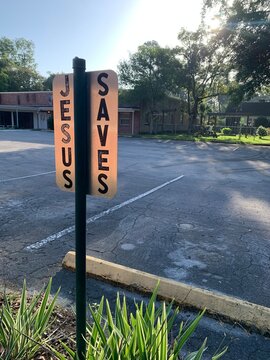 Jesus saves sign