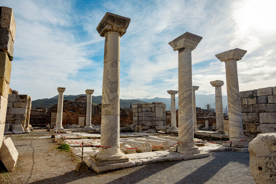 Ancient ruins of St. John's Basilica in Selcuk, Turkey