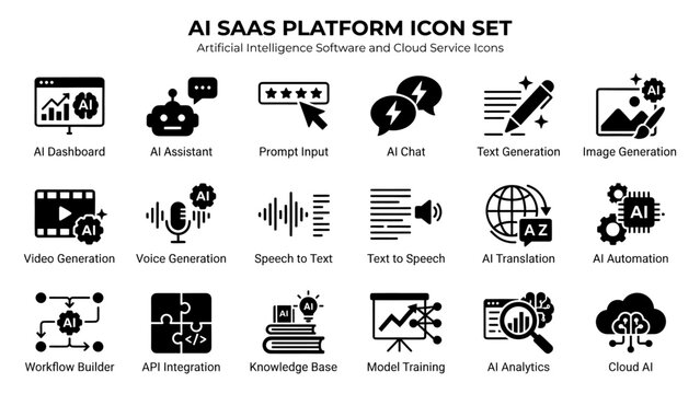 AI SaaS Platform Icon Set