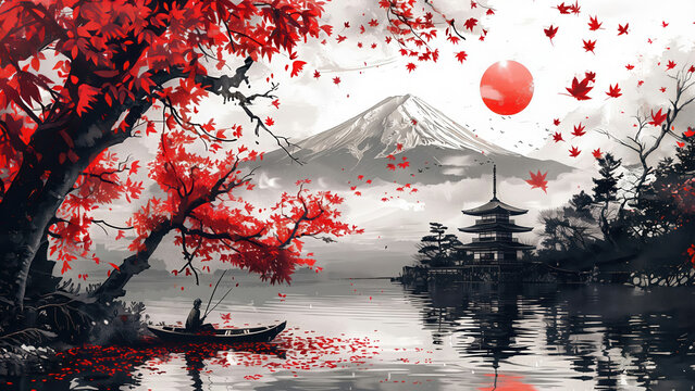 japan mount fuji river