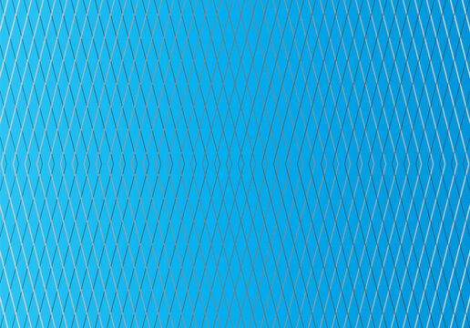 Abstract geometric pattern with blue gradient and diagonal mesh lines, the symmetric design creates