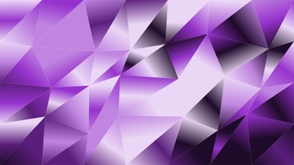 Obraz premium Purple and White Low Poly Geometric Triangle Pattern Background