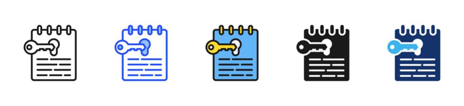 Key Dot Icon Collection With Multiple Styles
