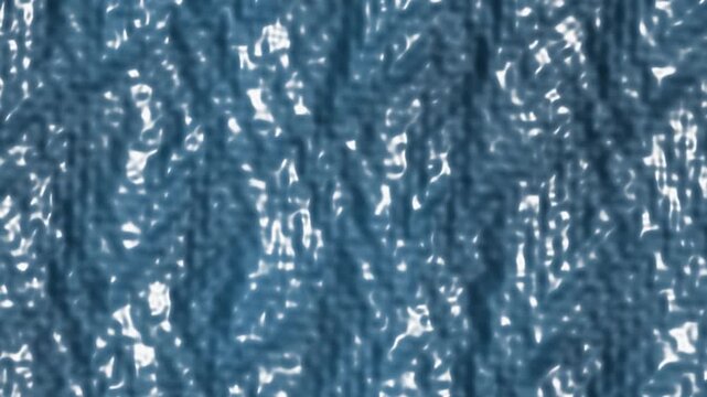 Calm Water Surface Ripples and Sparkling Sky Reflections Seamless Loop in bright blue tones