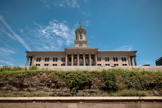 Nashville, Tennessee - June 5, 2026: Tennessee State Capitol viewed from the southwest in Nashville, Tennessee, USA.