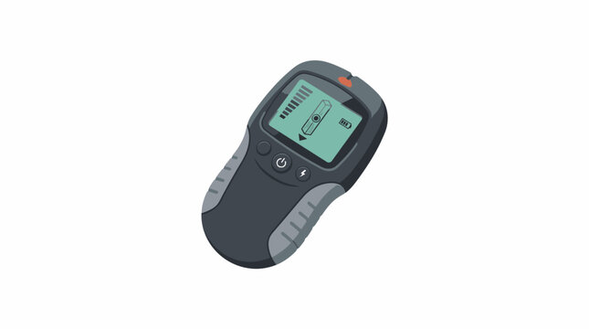 Electronic digital wall scanner stud finder device vector illustration isolated on plain white background