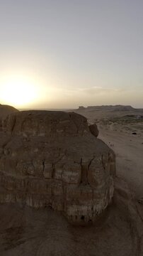 Golden Hour View of Al Arbaa Mountain, Al Ahsa, Saudi Arabia
