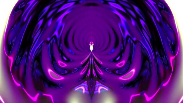 Bright and glowing surreal eerie abstract shapes smooth flowing animation