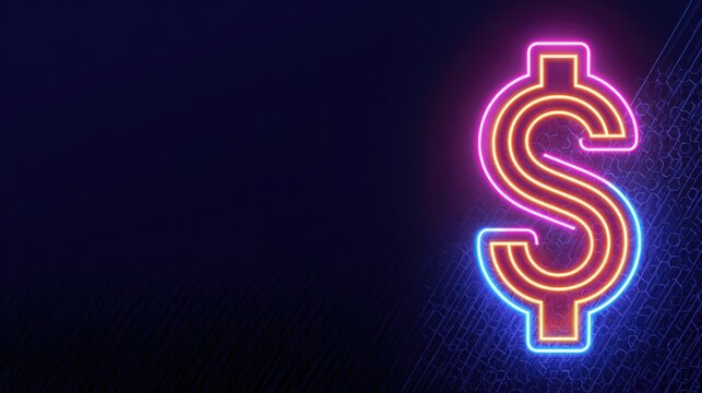 Design Template of Glowing Dollar