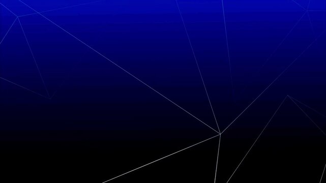 Abstract geometric plexus lines forming a low poly connected mesh pattern on dark blue background.