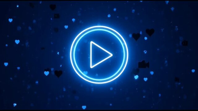 blue neon sign