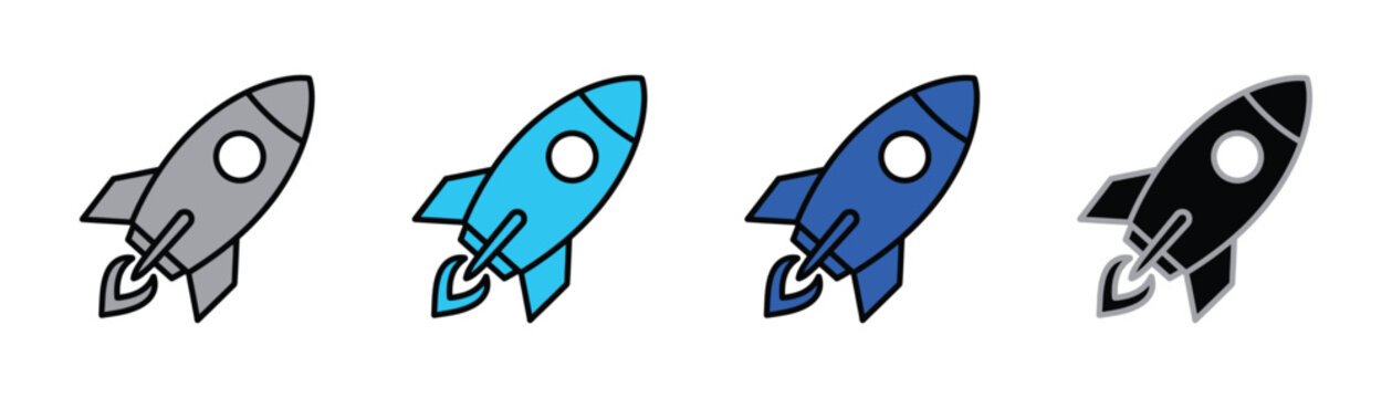 Flying rocket ship icon vector illustration representing launch and space travel with start up exploration astronomy transportation illustration isolated background aerospace blastoff