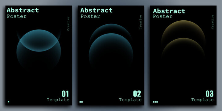 Contemporary abstract cover series with soft illuminated spherical shapes and clean lines.