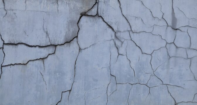 Cracked concrete wall texture showing weathered surface and deterioration patterns