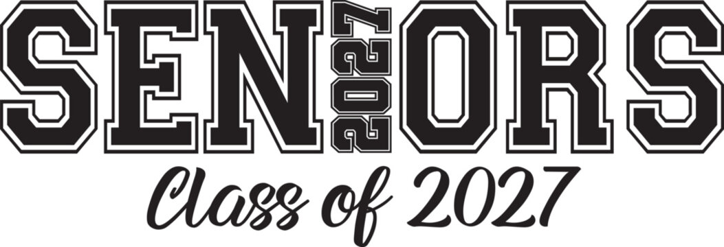 Seniors 2027 Logo banner horizontal with script