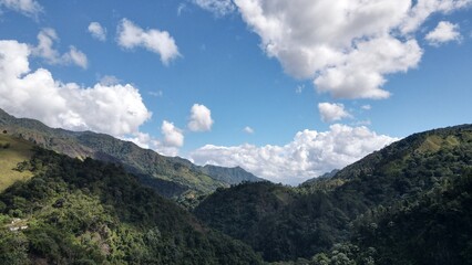Aerial view of a tropical mountain valley in Loma de Blanco, Dominican Republic © Max