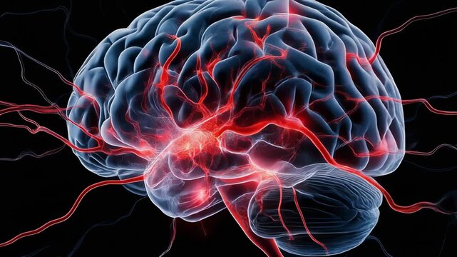 Firefly exploring vibrant neural connections and intricate pathways of the human brain in glowing colors