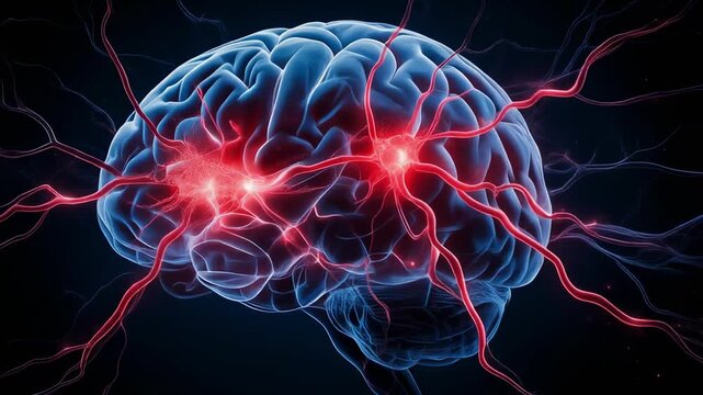 Firefly illuminating the intricate dance of thoughts and neural connections within the brain