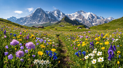 Fototapeta premium Mountain Wildflowers