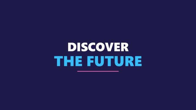 Discover the future animated text motion graphic