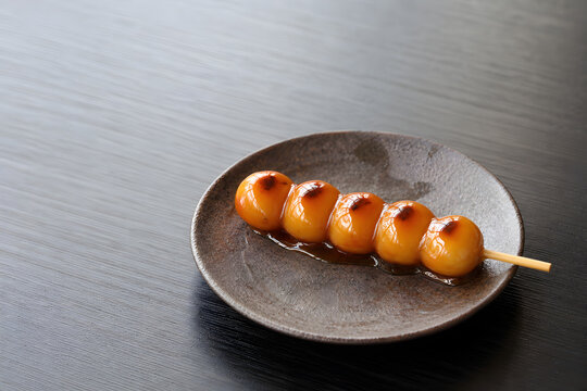 Osaka mitarashi dango in Japan