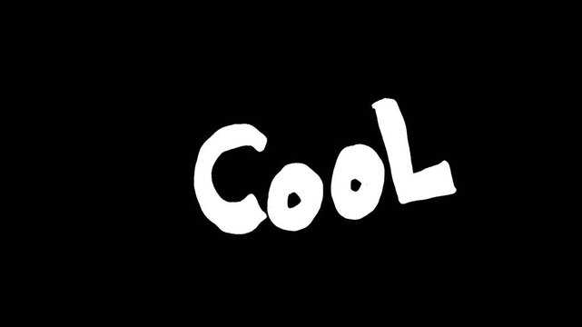 Artistic White Scribble Hand Written Cool Text Animation on Black Background Motion Graphics Animation Video 4K