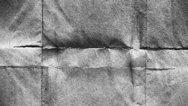 folding paper marks, laser printer print with black color, a4 paper overlay.