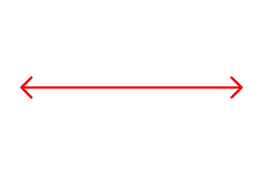 red double headed arrow line