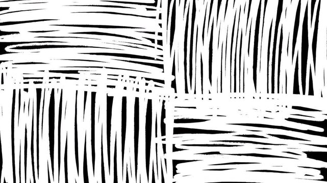 Abstract Hand Drawn Sketchy Scribble Animation with Artistic Grid Hatching and Gritty Lines Video 4K