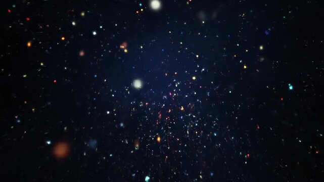 Colorful fireworks display special effects, colorful particle explosion special effects