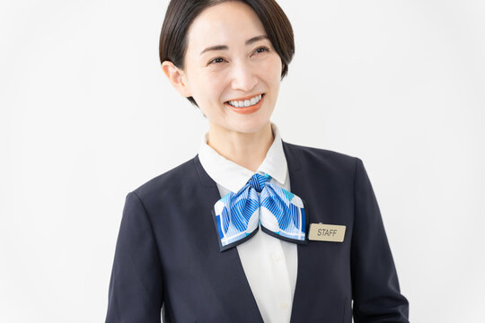 制服を着た受付係の女性　ジョブイメージ