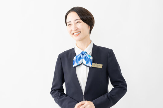 制服を着た受付係の女性　ジョブイメージ
