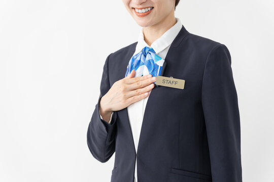 制服を着た受付係の女性　ジョブイメージ