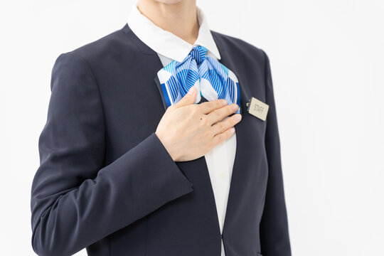 制服を着た受付係の女性　ジョブイメージ