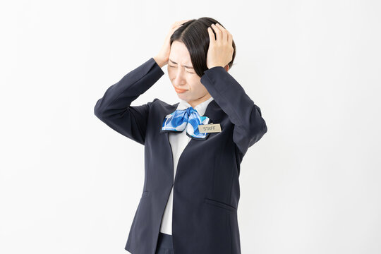 制服を着た受付係の女性　ジョブイメージ