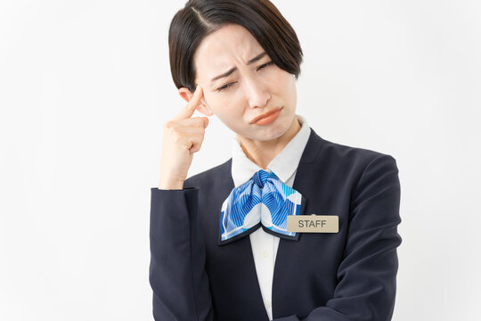 制服を着た受付係の女性　ジョブイメージ