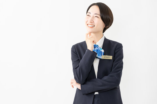 制服を着た受付係の女性　ジョブイメージ