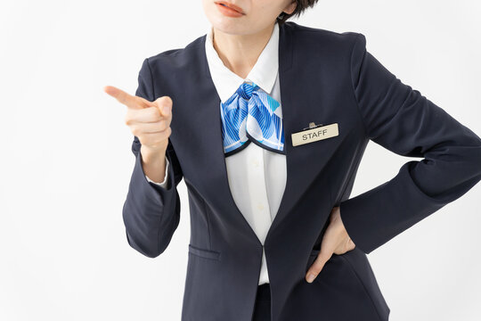 制服を着た受付係の女性　ジョブイメージ