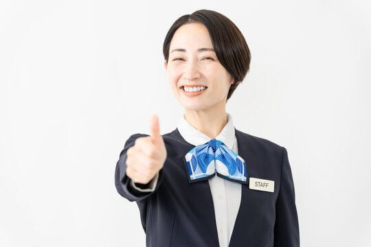 制服を着た受付係の女性　ジョブイメージ