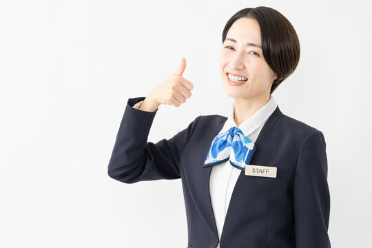 制服を着た受付係の女性　ジョブイメージ